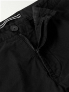 Stone Island - Straight-Leg Logo-Appliquéd Cotton-Blend Twill Cargo Trousers - Black