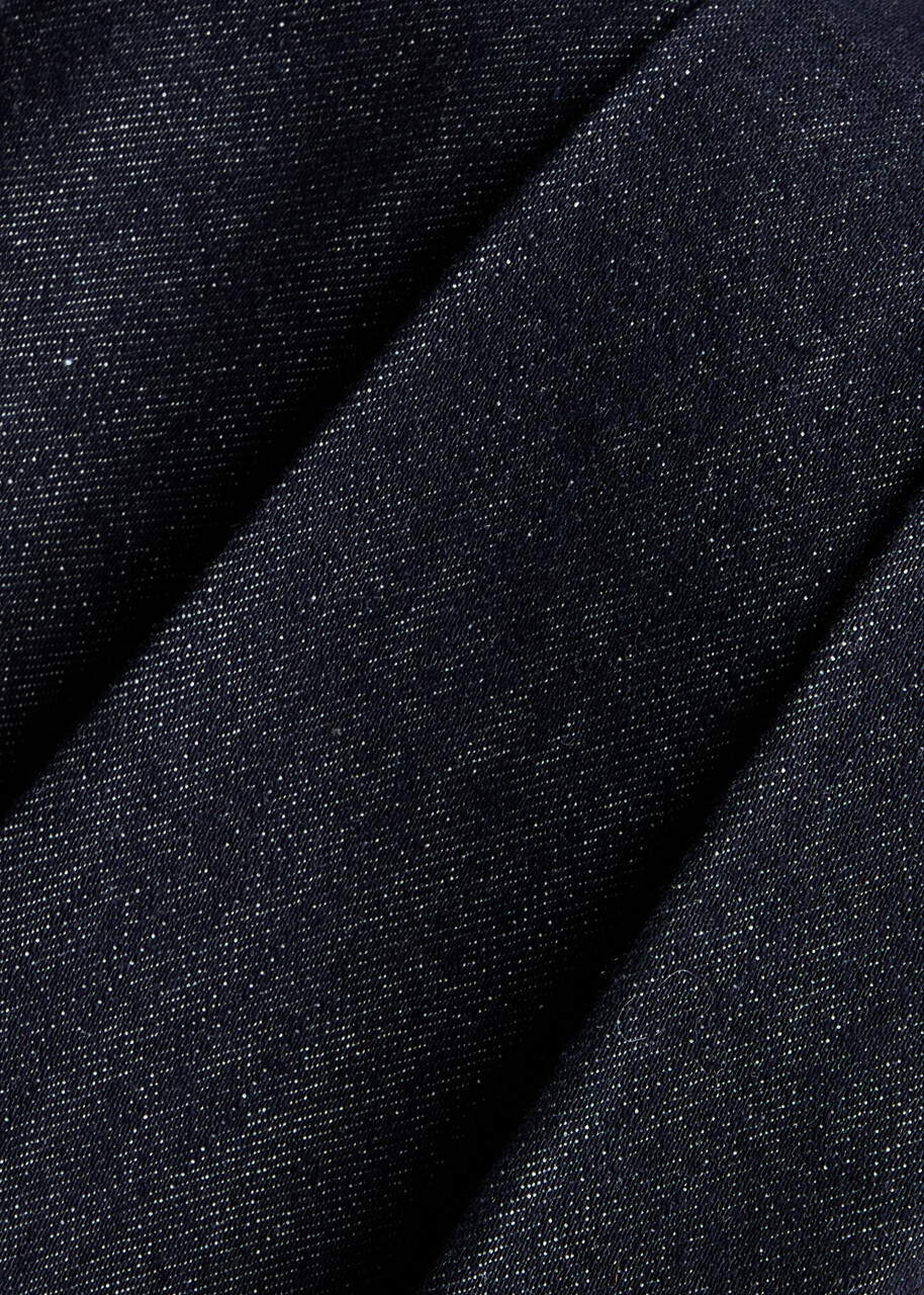 House OF Sunny Pleated Denim Mini Skirt Indigo