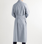 Anderson & Sheppard - Piped Puppytooth Cotton Robe - Blue