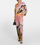 Louisa Ballou Classic printed silk shirt