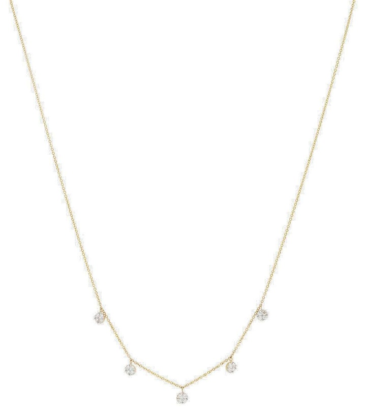 Photo: Stone and Strand Disco 10kt gold necklace with diamonds