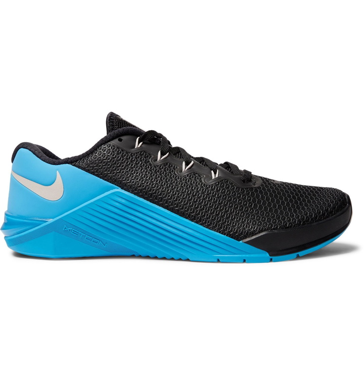 Photo: Nike Training - Metcon 5 Rubber-Panelled Mesh Sneakers - Blue