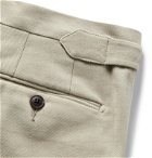 Saman Amel - Beige Pleated Wool-Twill Trousers - Neutrals