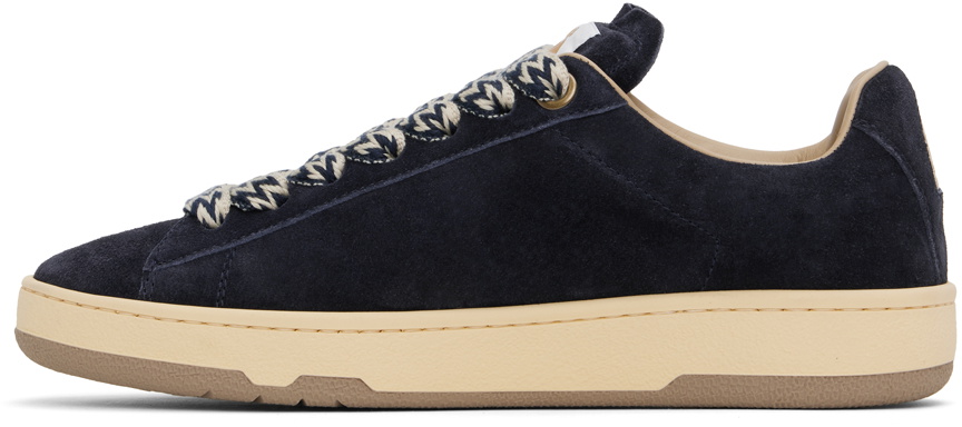 【関税込み】Lanvin ネイビー スエード Curb Lite スニーカー Lanvin Navy Suede Curb Lite Sneakers Lanvin