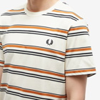 Fred Perry Authentic Men's Fine Stripe T-Shirt in Ecru