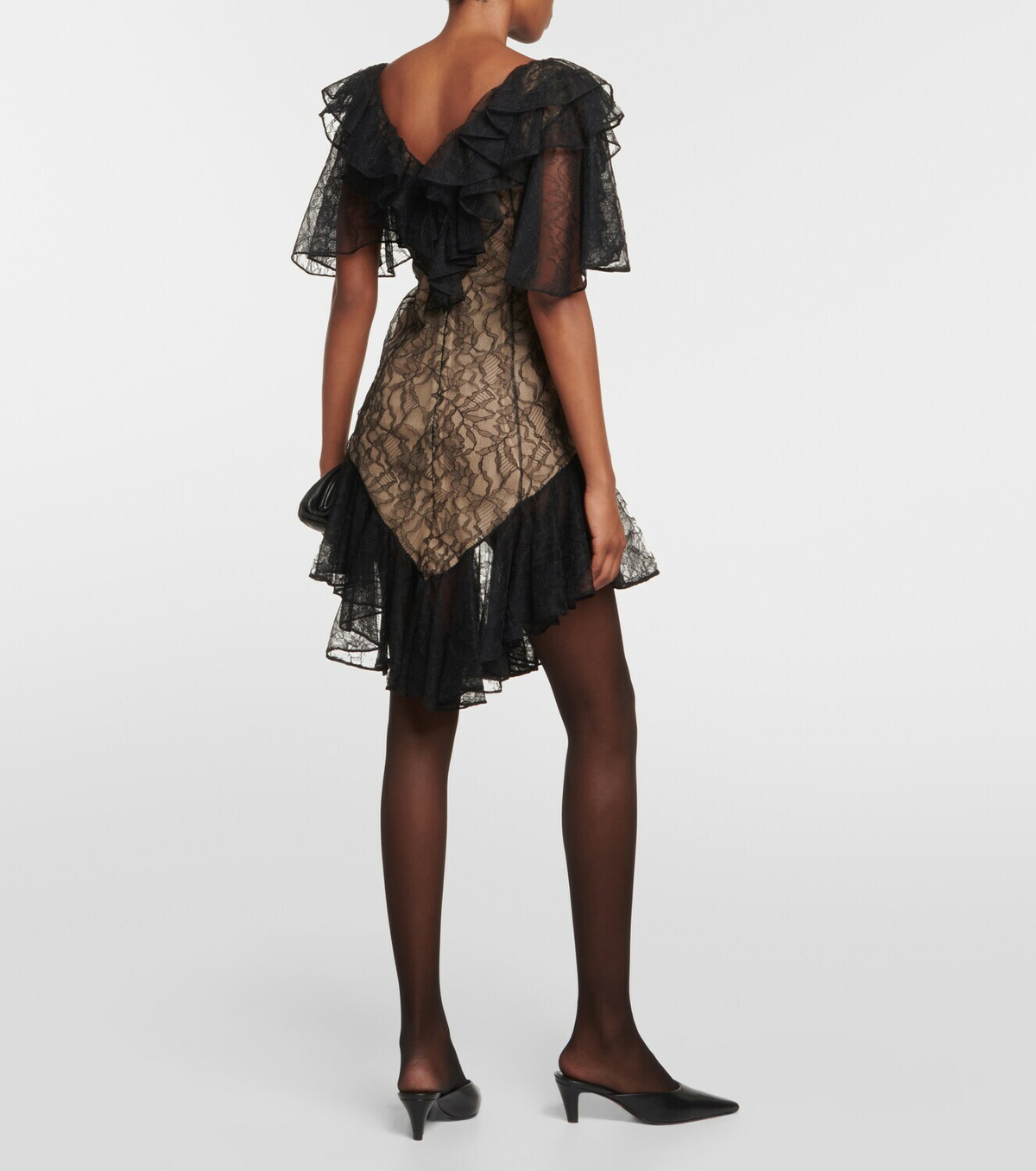 khaite lace dress Khaite Eyona Chantilly lace minidress Khaite