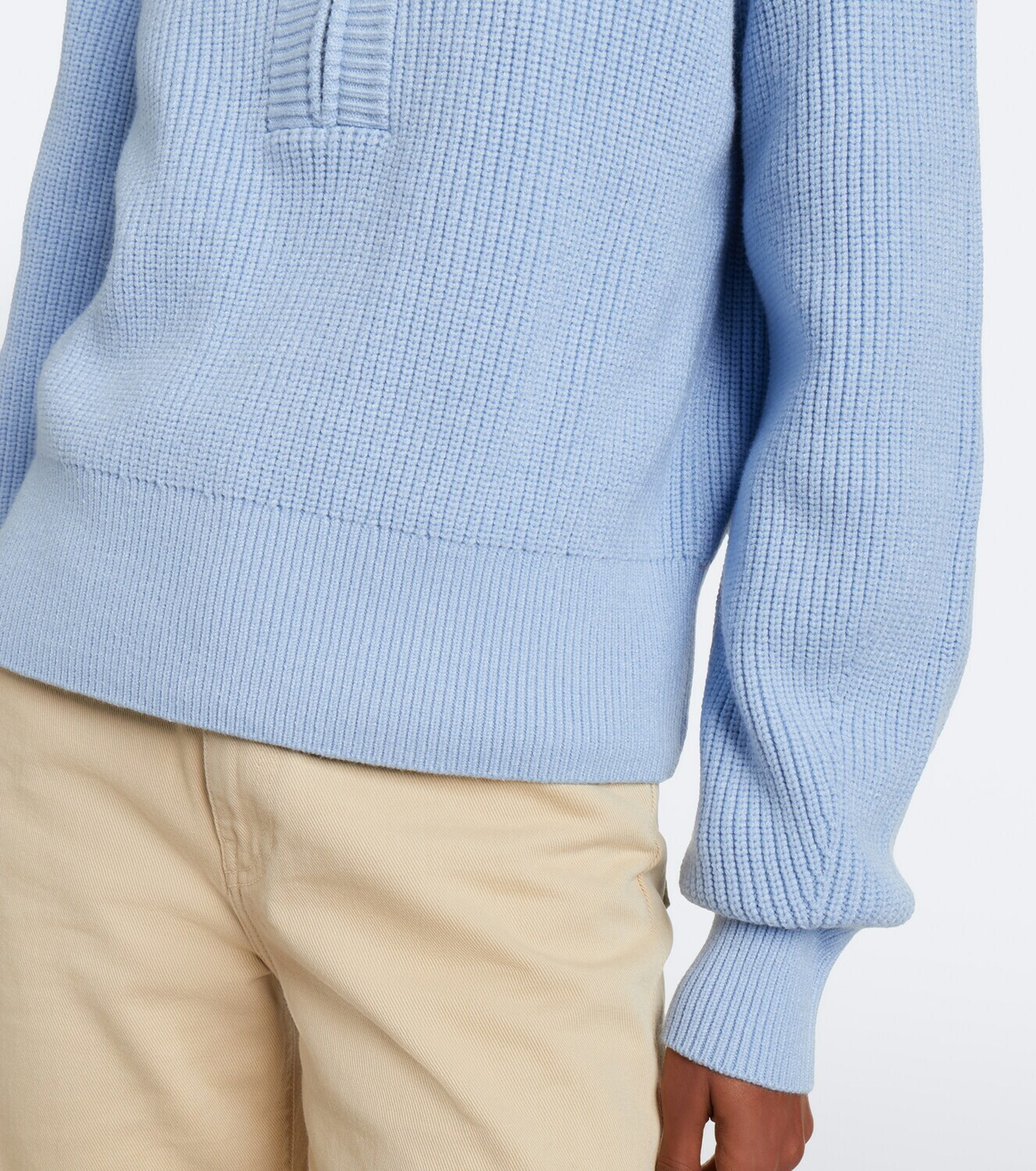 Varley Maura ribbed-knit half-zip sweater