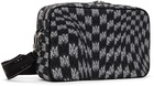 AMIRI Black & White Wavy Houndstooth Camera Bag