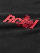 Reese Cooper® - Eagle Logo-Print Organic Cotton-Jersey T-Shirt - Black