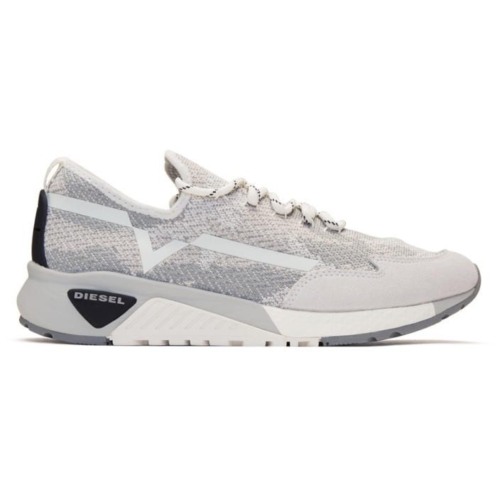 Photo: Diesel White and Grey S-KBY Sneakers