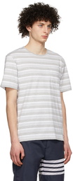 Thom Browne Grey Striped T-Shirt