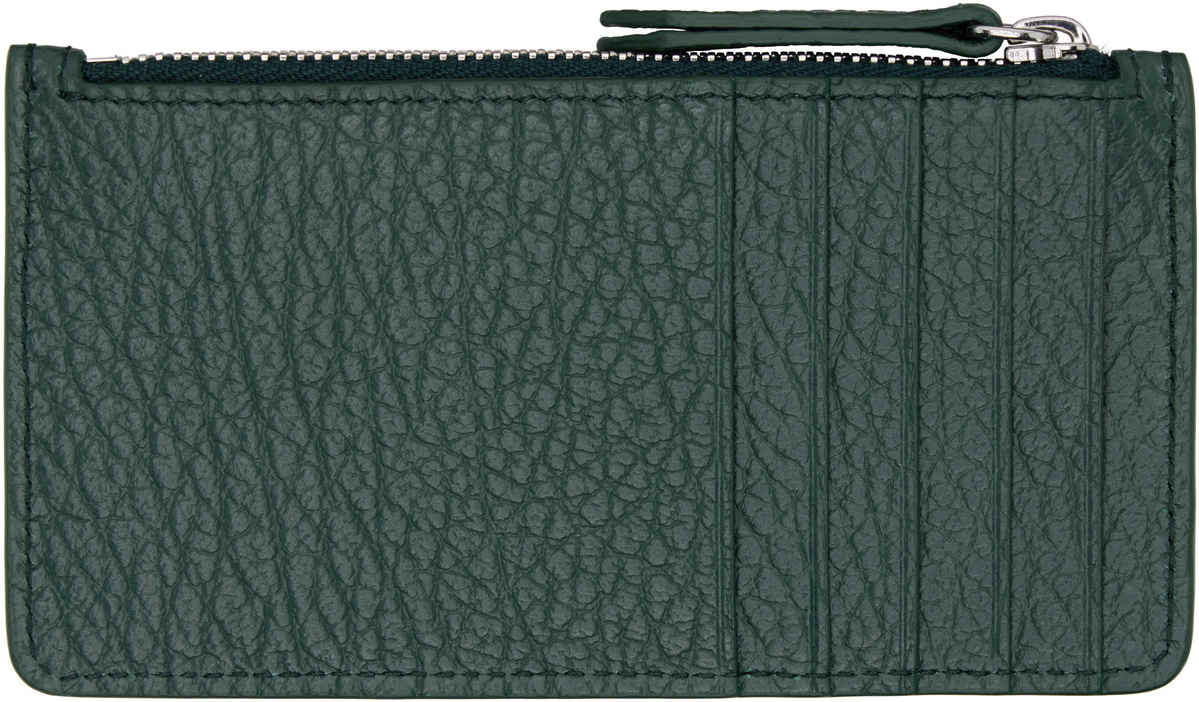 Maison Margiela Green Four Stitches Card Holder