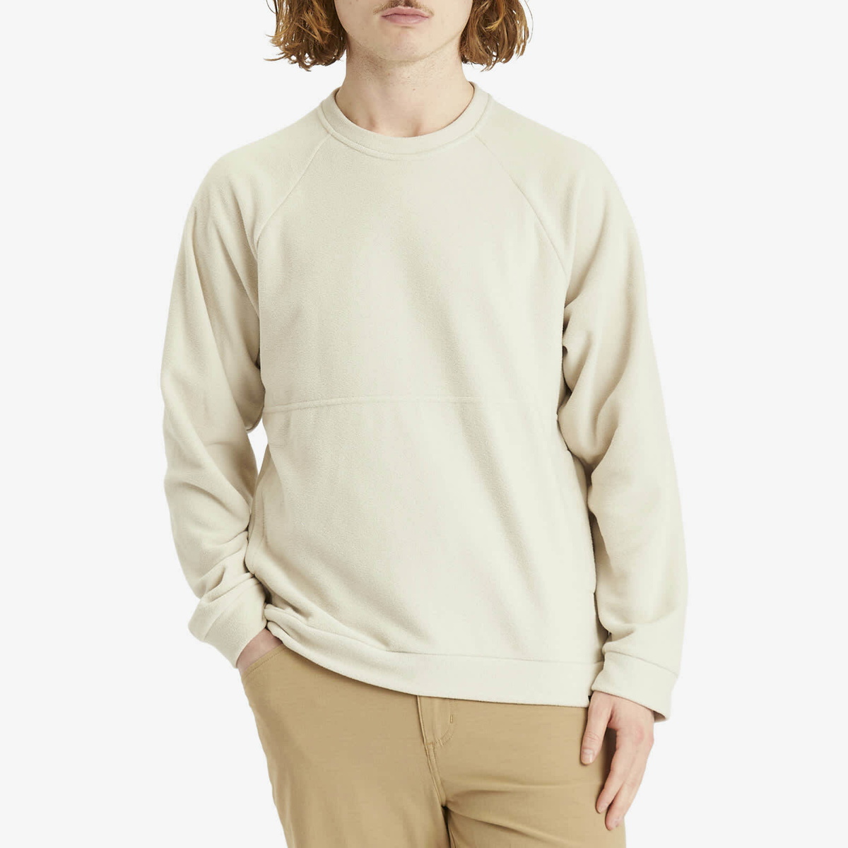 Patagonia Men's Micro D Crewneck Fleece in Pelican