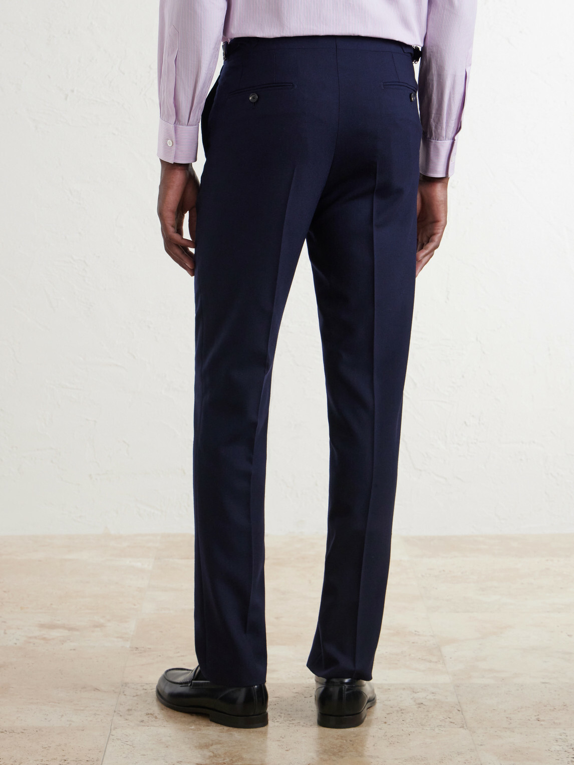 De Petrillo - Tapered Virgin Wool Suit Trousers - Blue