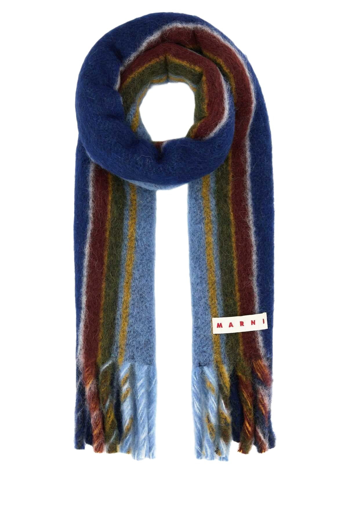 【送料&関税込】Alpaca-blend Scarf Marni Light blue alpaca scarf | Marni