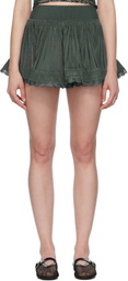 ALAÏA Gray Crinoline Knit Shorts