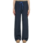 rag & bone Navy Atlas Linen Trousers