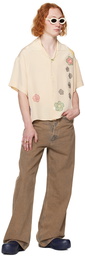 Glass Cypress Beige Floral On Shirt