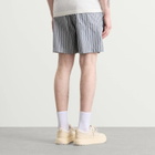 Moncler Men's Stripe Swimshorts in White Blue