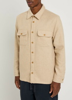 Wax London Lomond Wool-blend Overshirt Ecru