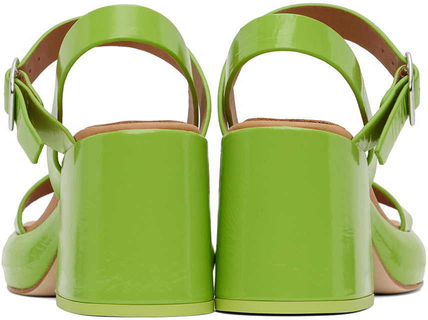 Miista Green Beverly Heeled Sandals MIISTA