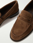 Manolo Blahnik - Perry Suede Loafers - Brown