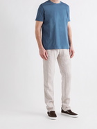 LORO PIANA - Smithtown Cotton-Jersey T-Shirt - Blue