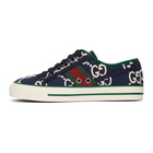 Gucci Navy GG 1977 Tennis Sneakers