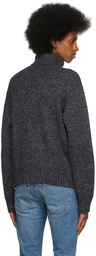 RRL Navy Knit Turtleneck Sweater