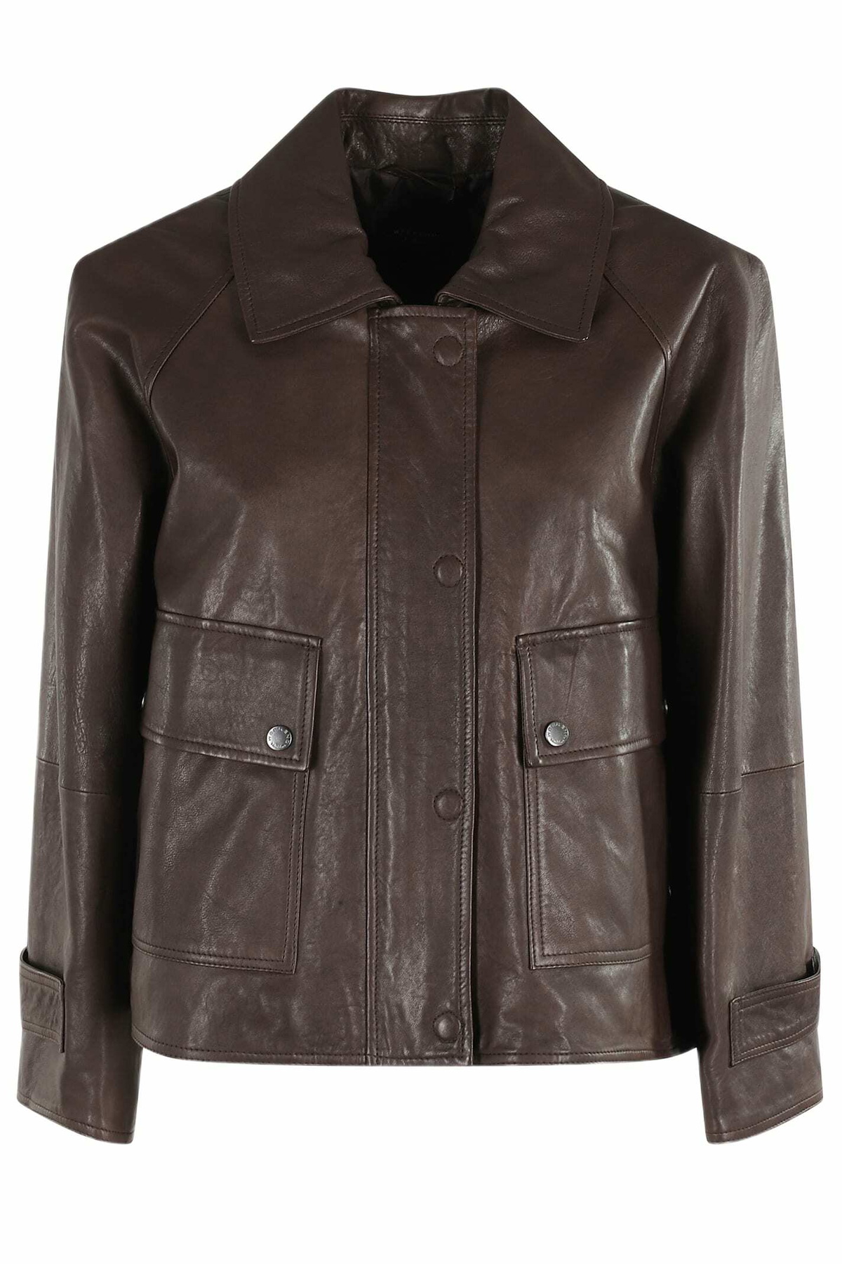 WEEKEND MAX MARA Aller Zip-up Leather Jacket Weekend Max Mara