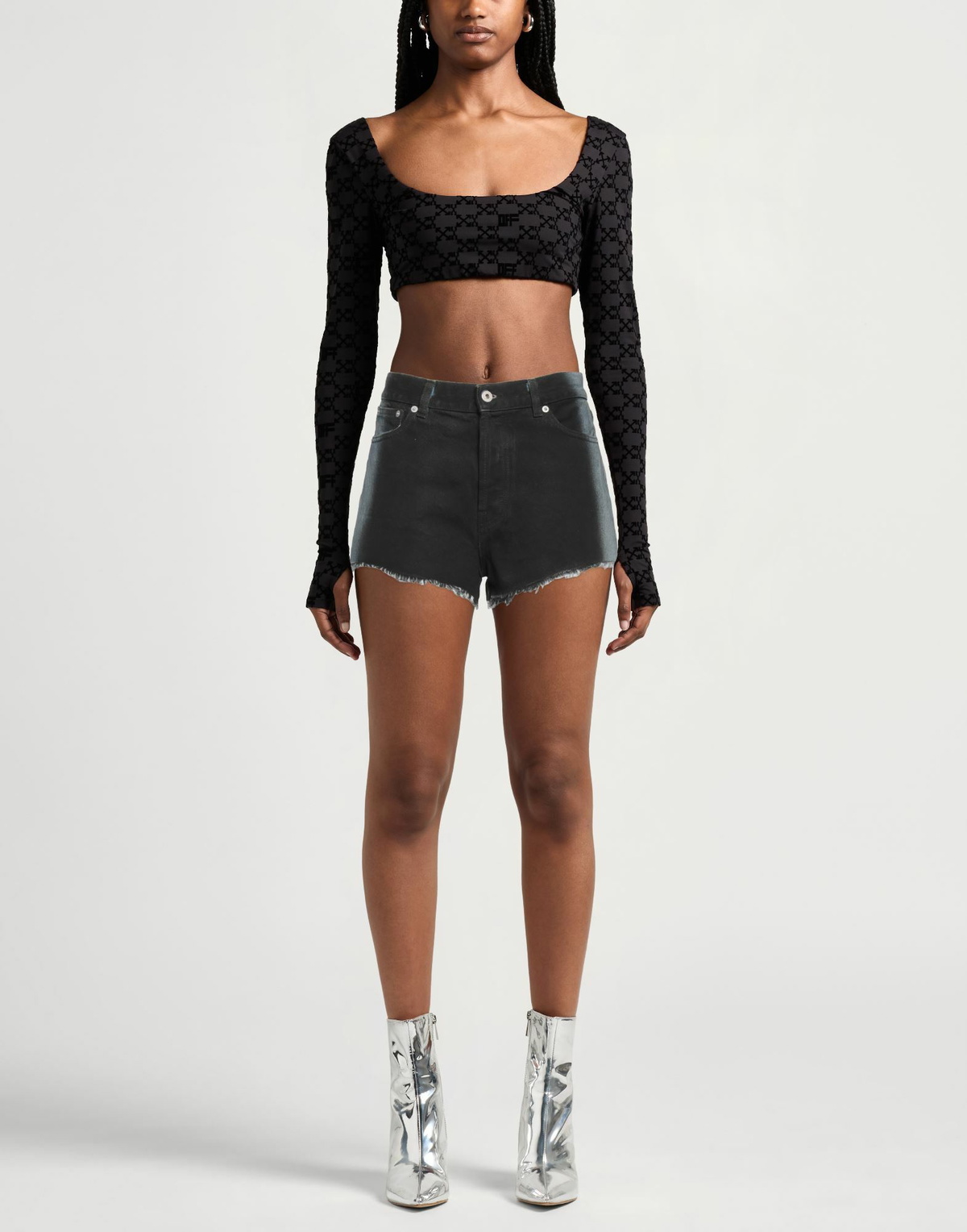 Heron Preston Womens Denim shorts in Blue