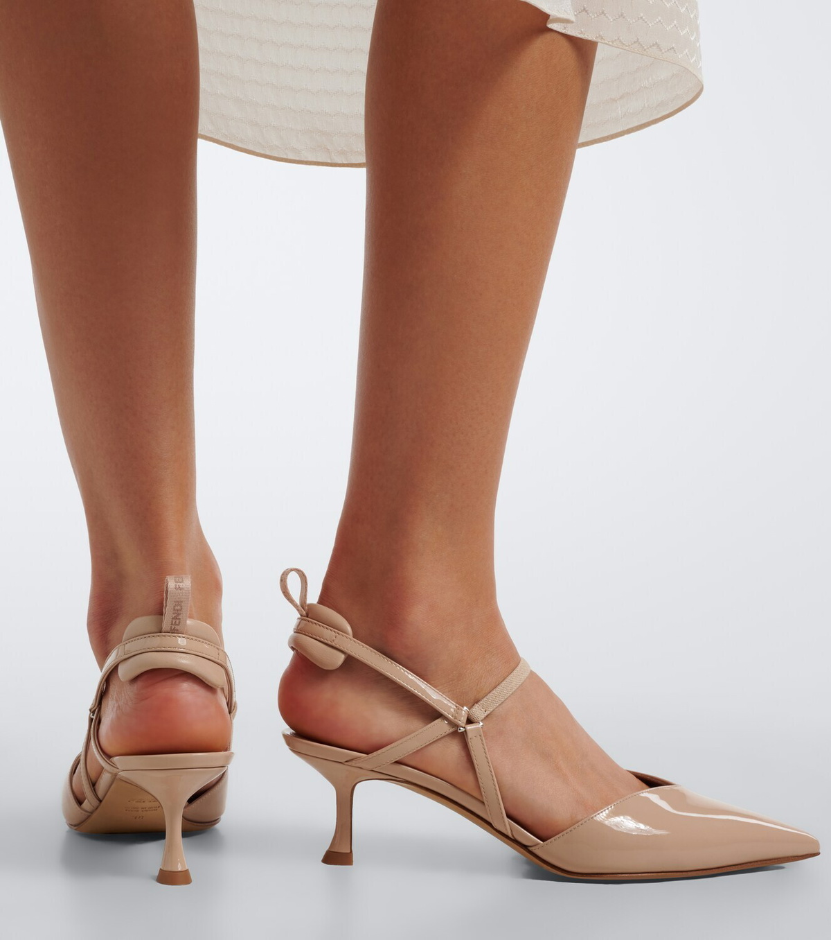 Fendi Very Colibrì patent leather slingback pumps