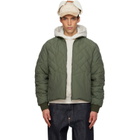 Kenzo Khaki Kenzo Paris 'KENZO Weave' Quilted Down Bomber Jacket