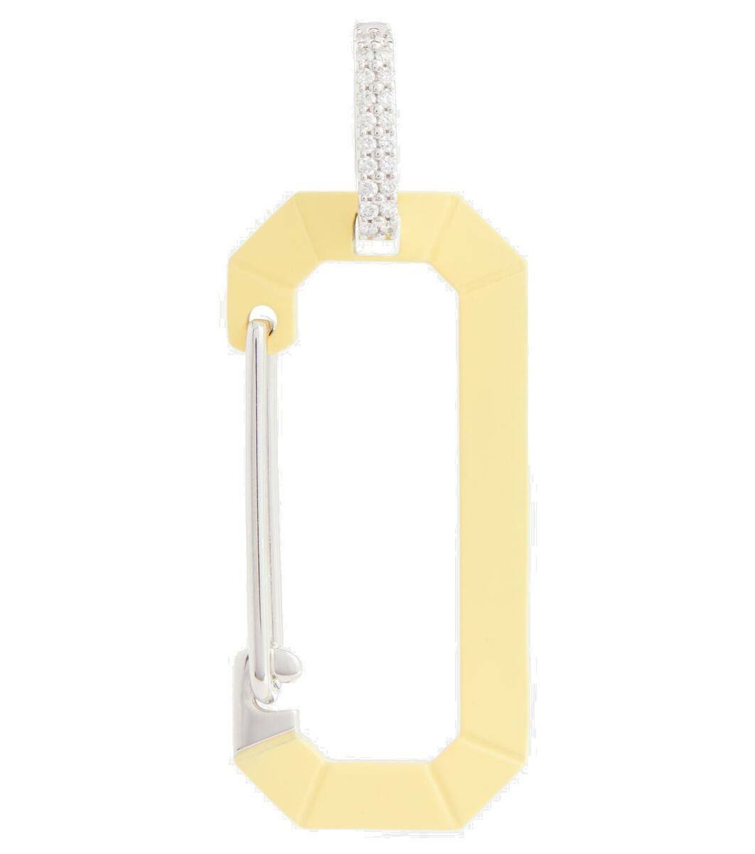 Special Order - Small Metallic Chiara Single Earring with Diamonds