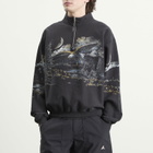 ROA Men's Fai Half Zip Sweatshirt in Washed Black
