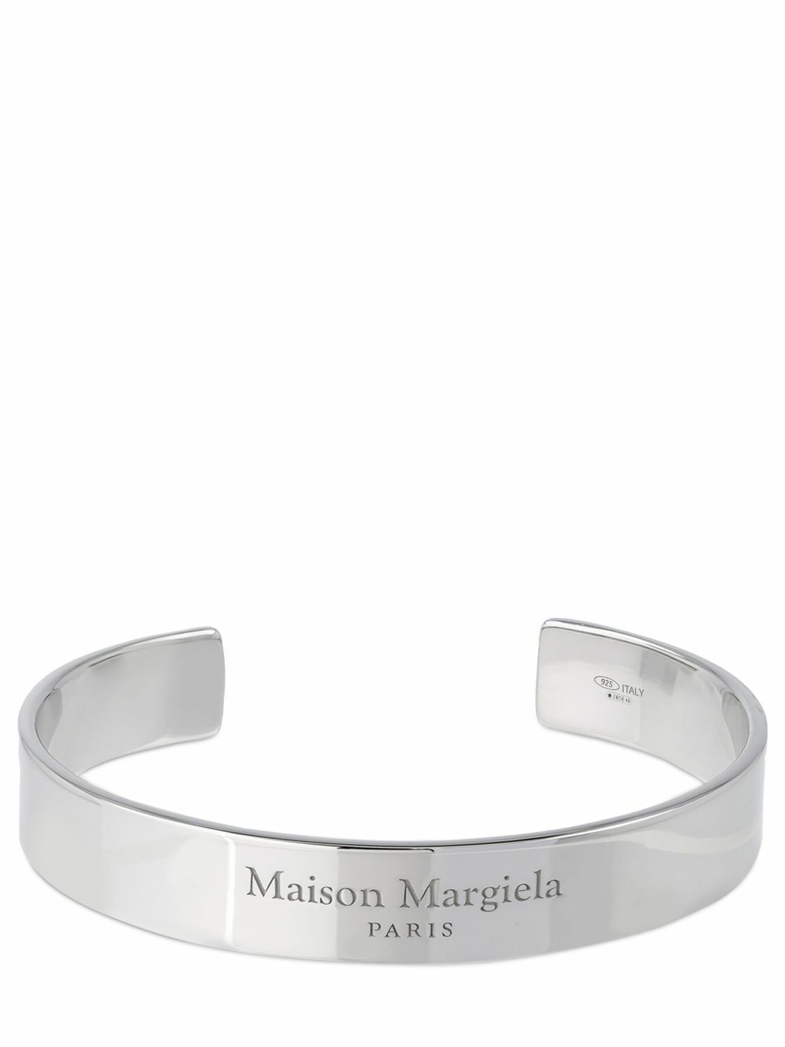 Photo: MAISON MARGIELA - Logo Engraved Thick Cuff Bracelet