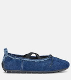 Simone Rocha Ballerina Grip denim ballet flats