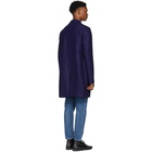 Harris Wharf London Navy Pressed Boxy Coat