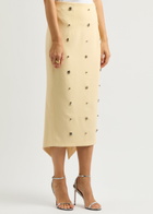Huishan Zhang Thalia Crystal-embellished Midi Skirt Light Yellow