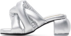 YUME YUME Silver Kitten Sausage Heeled Sandals