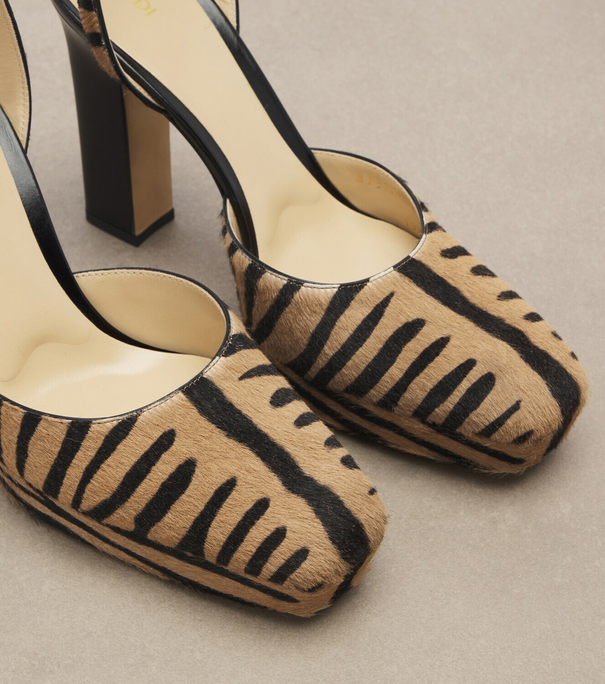 Fendi Tiger-print calf hair platform pumps