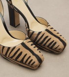 Fendi Tiger-print calf hair platform pumps