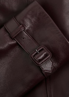 Joseph Blaise Cropped Leather Jacket Plum