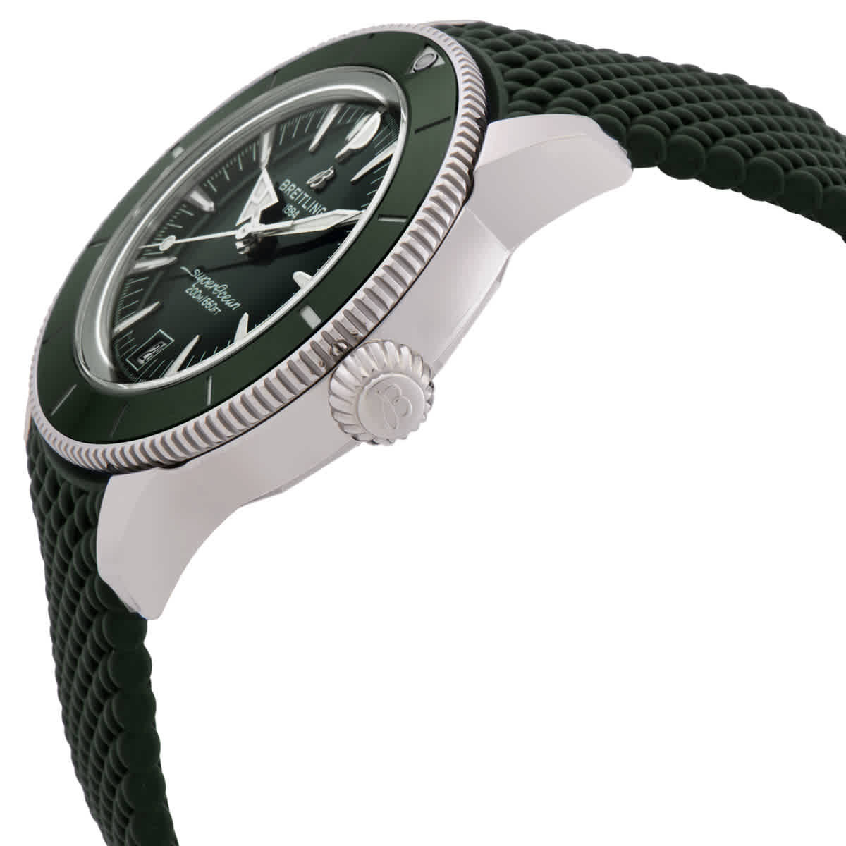 Breitling Superocean Heritage Hand Wind Green Dial Mens Watch AB3110361L1S1