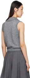 SHUSHU/TONG Gray Sleeveless Cardigan