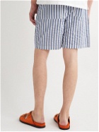 Alex Mill - Straight-Leg Saturday Striped Cotton-Seersucker Drawstring Shorts - Blue