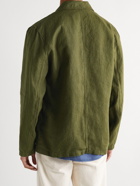 NN07 - Oscar Linen Overshirt - Green