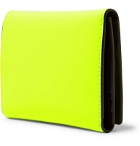 Palm Angels - Neon Colour-Block Printed Leather Trifold Wallet - Yellow