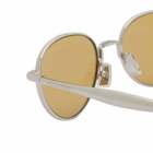 Bottega Veneta Eyewear Bottega Veneta BV1396S Sunglasses in Silver/Brown 