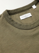 Richard James - Silk-Trimmed Slub Organic Cotton-Jersey T-Shirt - Green